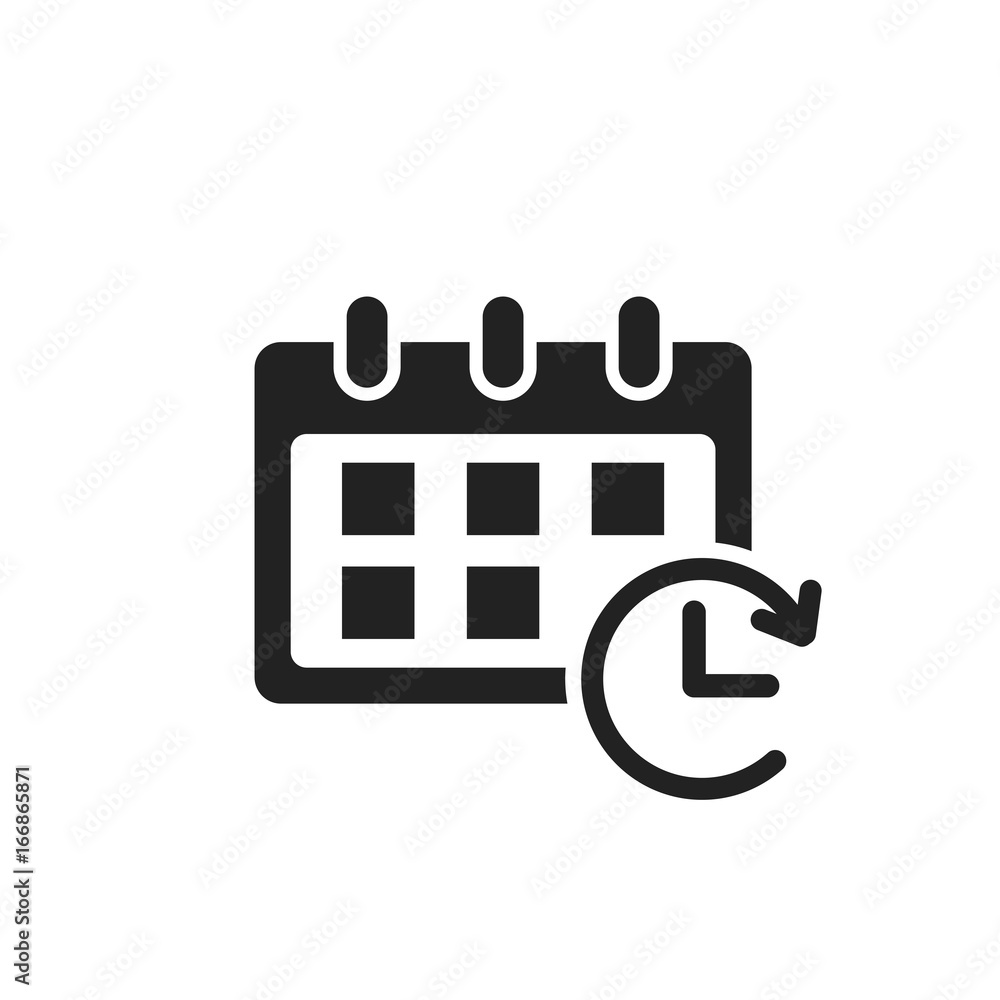 Vecteur Stock Calendar vector icon. Reminder agenda sign illustration.  Business concept simple flat pictogram on white background. | Adobe Stock