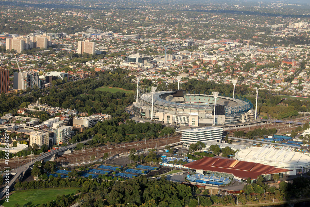 Naklejka premium Melbourne von oben