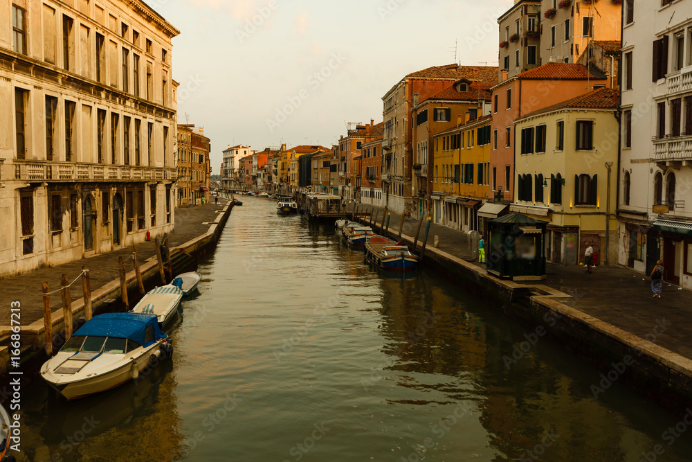 Narrow canal in Venice.