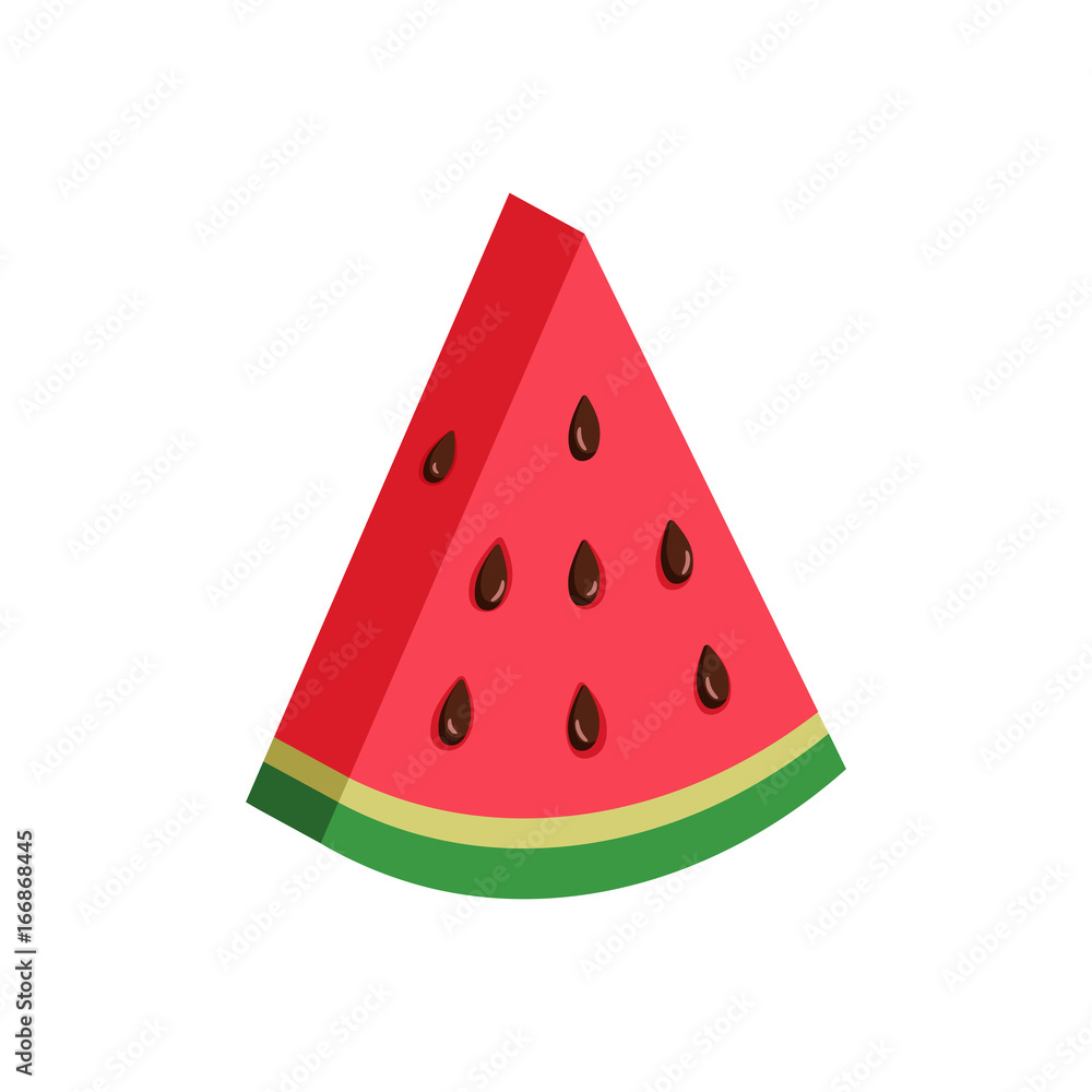 Watermelon sign vector icon. Realistic 3d ripe fruit illustration. Business concept simple flat pictogram on white background. Watermelon sign vector icon. Realistic 3d ripe fruit illustration. Business concept simple flat pictogram on white background.
