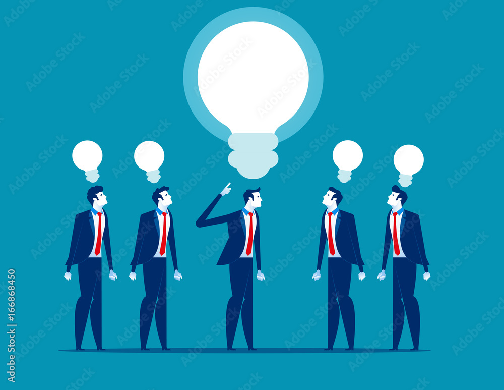 Business people with big ideas. Concept business vector illustration. Business people with big ideas. Concept business vector illustration.