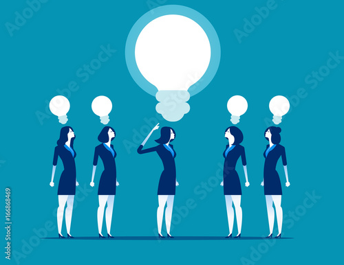 Business people with big ideas. Concept business vector illustration.