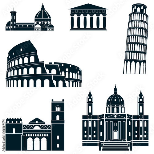 italy silhouette Set
