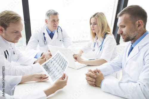 Team of doctors working in the office