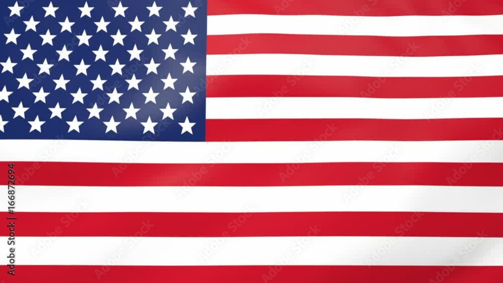 High-Quality Realistic flag of the USA waving in the wind. Seamless loop, A fully framed flag High-Quality Realistic flag of the USA waving in the wind. Seamless loop, A fully framed flag