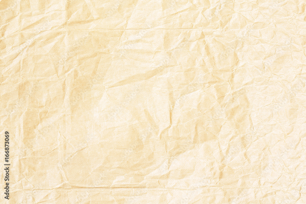 Yellow crumpled paper texture