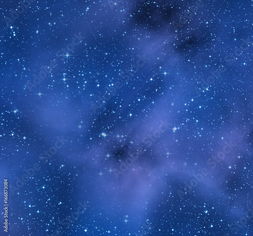 Milky way stars photographed with wide-angle lens. 2D render / illustration.