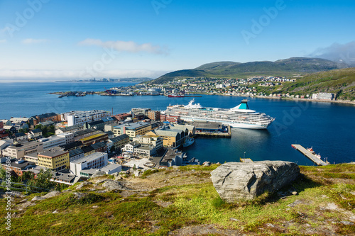 Blick auf Hammerfest in Norwegen