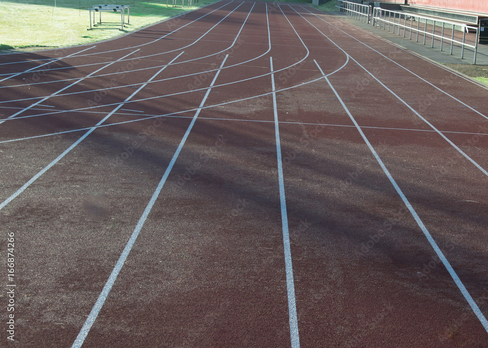 Outdoor athletic running track