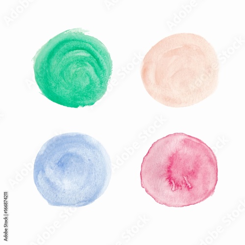Unique Watercolor Background Tag For Business. Vector Isolated.