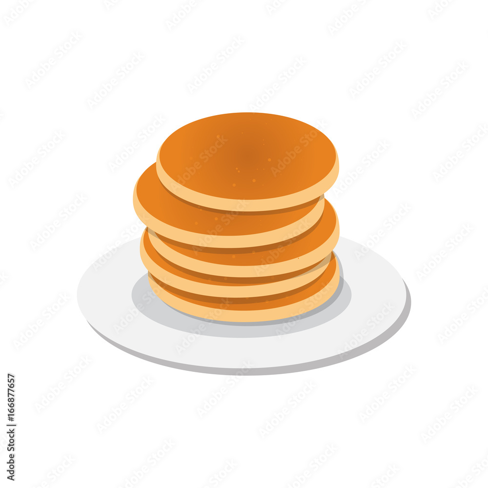 Fresh tasty hot pancakes with sweet maple syrup. Cartoon icon isolated on background. Vintage restaurant sign. Vector illustration, eps10. Fresh tasty hot pancakes with sweet maple syrup. Cartoon icon isolated on background. Vintage restaurant sign. Vector illustration, eps10.