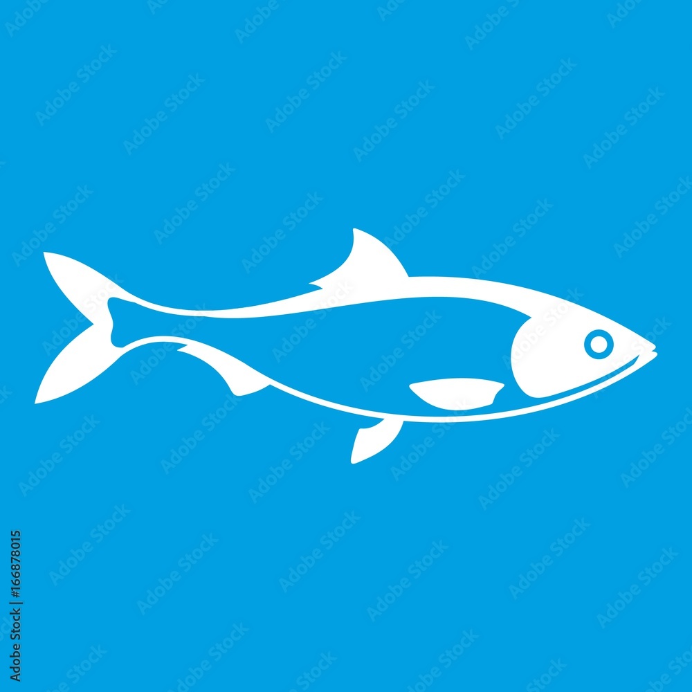 Fototapeta premium Fish icon white
