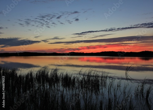 Sunset at Gronnestrand, west coast.