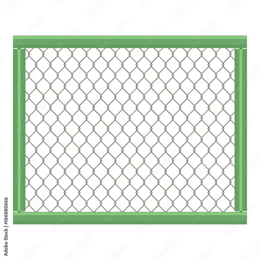 Grid fence icon, cartoon style