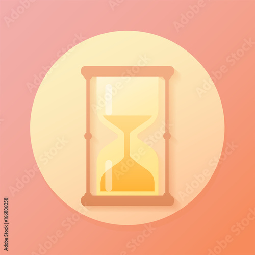 Hourglass Gradient Icon Minimal Style Vector Illustration