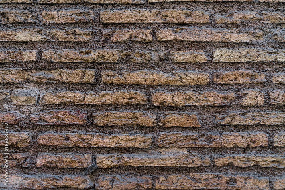 Ancient old grunge red brick wall texture as background Ancient old grunge red brick wall texture as background