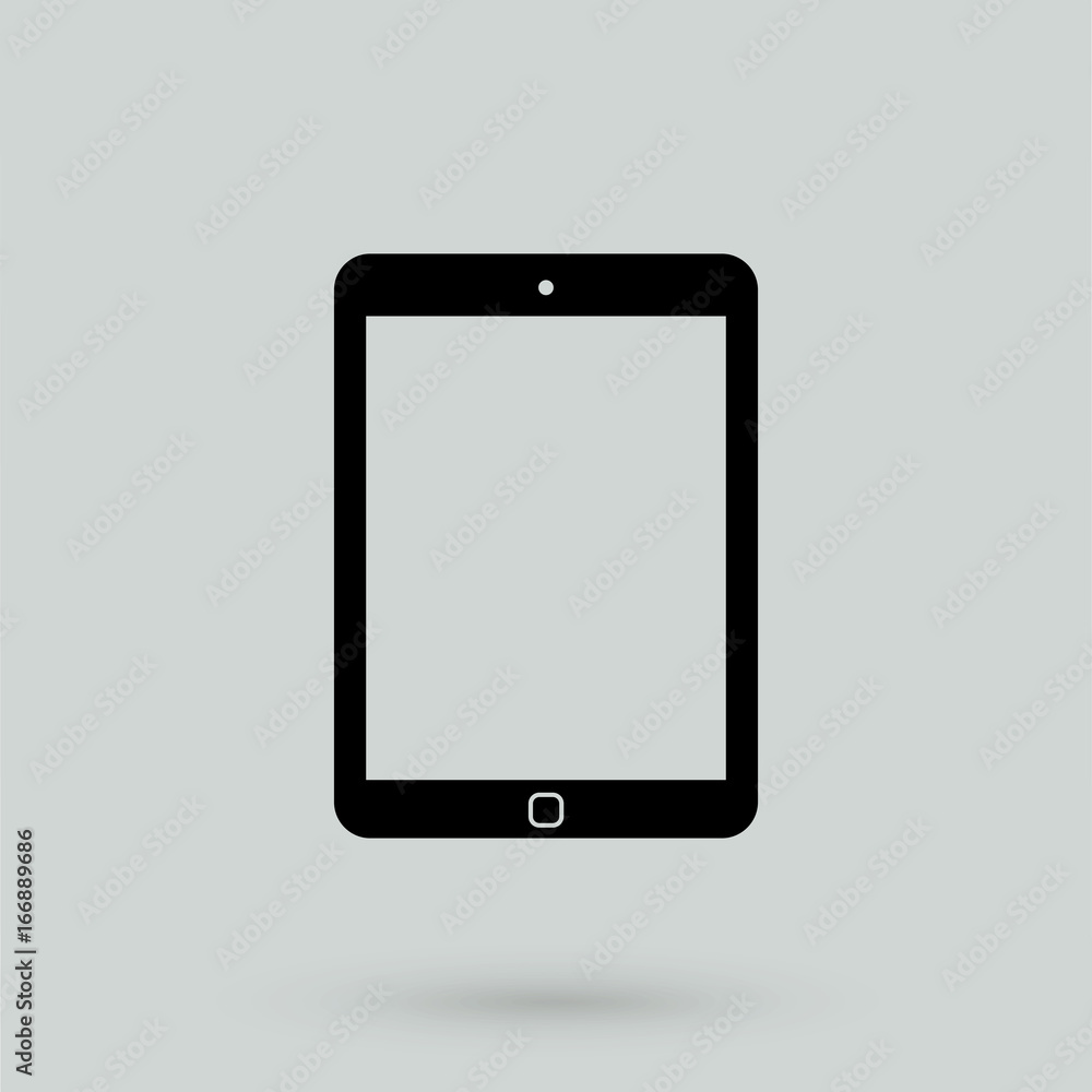 Tablet flat icon in ipad style. Tablet computer with blank screen. Vector illustration. EPS10. Tablet flat icon in ipad style. Tablet computer with blank screen. Vector illustration. EPS10.