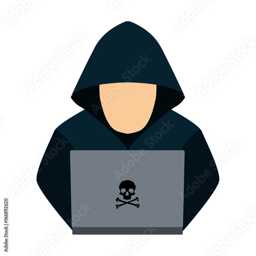 Cyber security flat icon