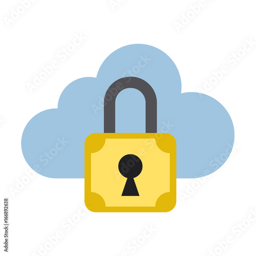 Cyber security flat icon