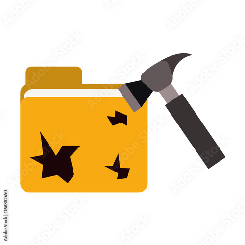 Cyber security flat icon