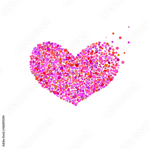 Bright heart. Bubbles design  Holidays  Valentine s Day.