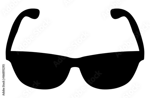 Black glasses on white background, vector illustration