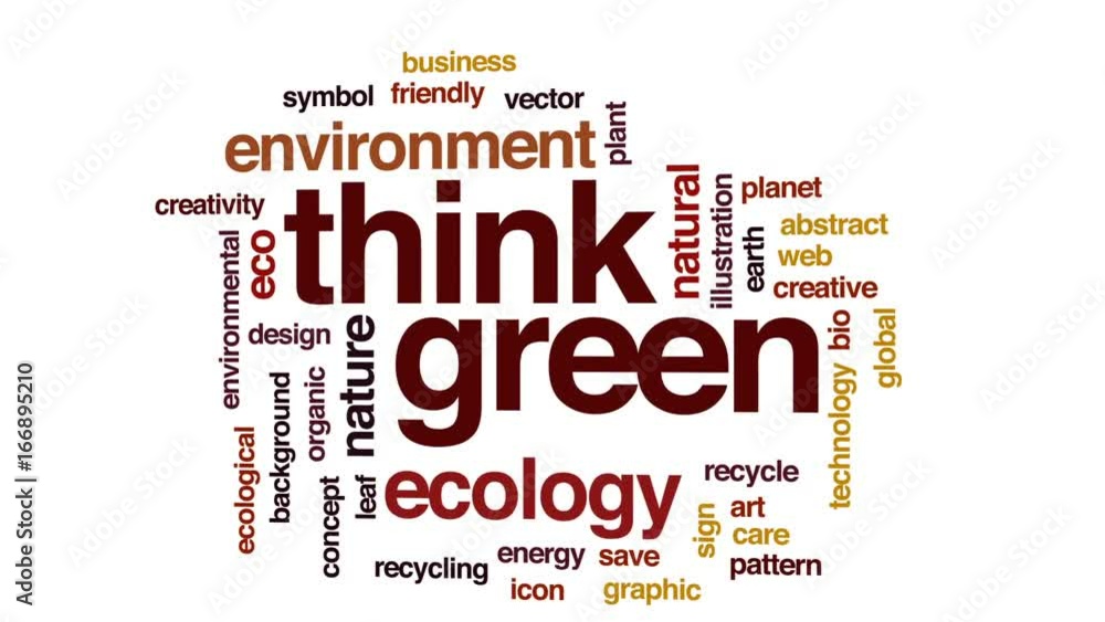 Think green animated word cloud, text design animation. Think green animated word cloud, text design animation.