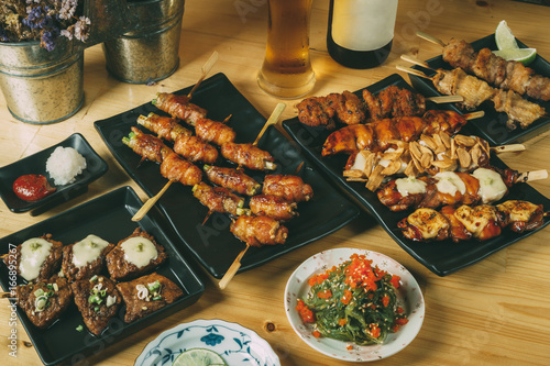 Mixing of Japanese food Izakaya style, Party set menu concept