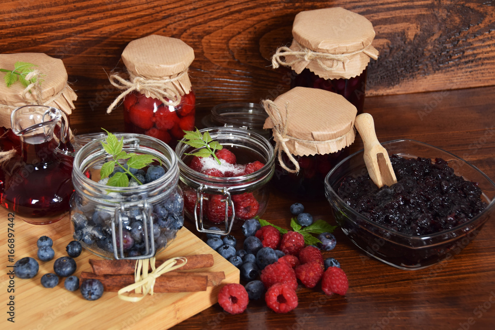 Raspberry and Raspberry liqueur and homemade marmalade according to the old recipe Raspberry and Raspberry liqueur and homemade marmalade according to the old recipe