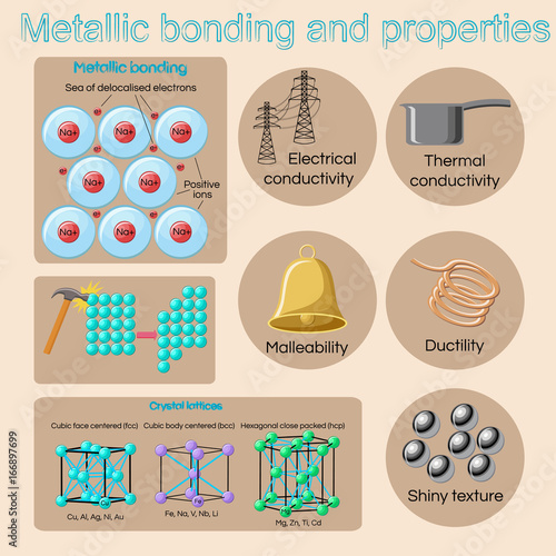 Metallic bonding and basic physical properties of metals and alloys.