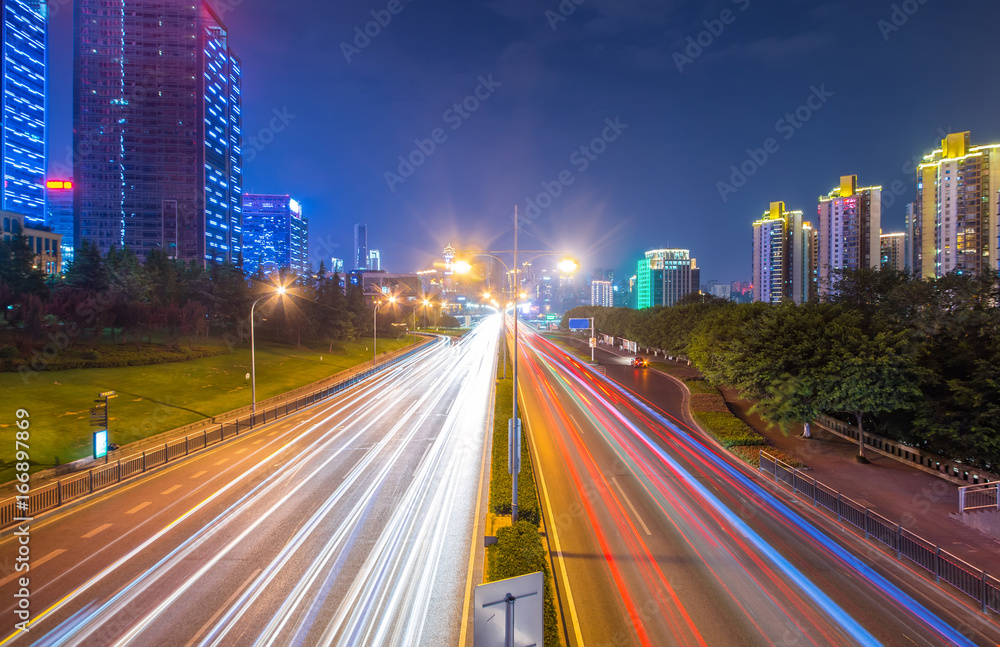 Motion speed effect with City Night