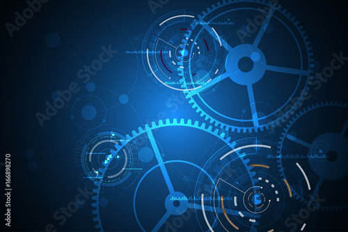 Vector abstract background technology gears concept.