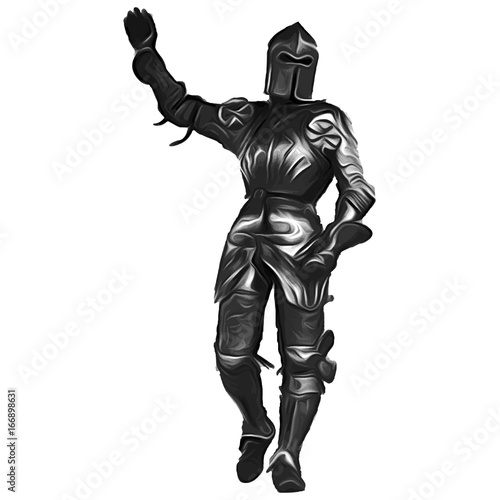 Knight in greeting pose