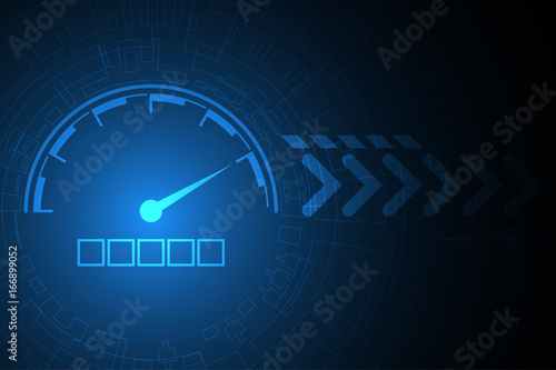 Vector abstract background technology speed concept. photo