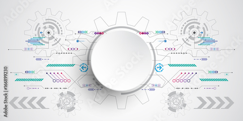 Vector abstract technology concept.