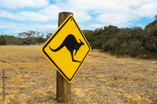 Känguru Straßenschild