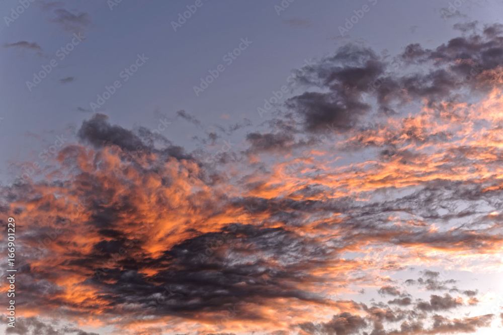 dramatic sunset, background