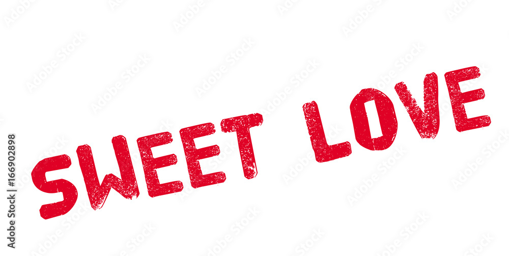 Fototapeta premium Sweet Love rubber stamp. Grunge design with dust scratches. Effects can be easily removed for a clean, crisp look. Color is easily changed.