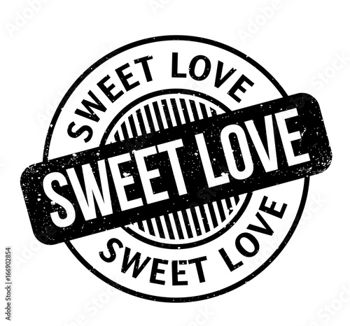 Sweet Love rubber stamp. Grunge design with dust scratches. Effects can be easily removed for a clean, crisp look. Color is easily changed.