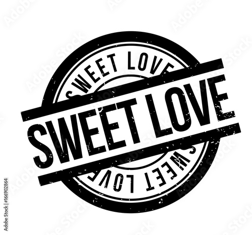 Sweet Love rubber stamp. Grunge design with dust scratches. Effects can be easily removed for a clean, crisp look. Color is easily changed.