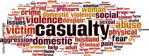 Casualty word cloud
