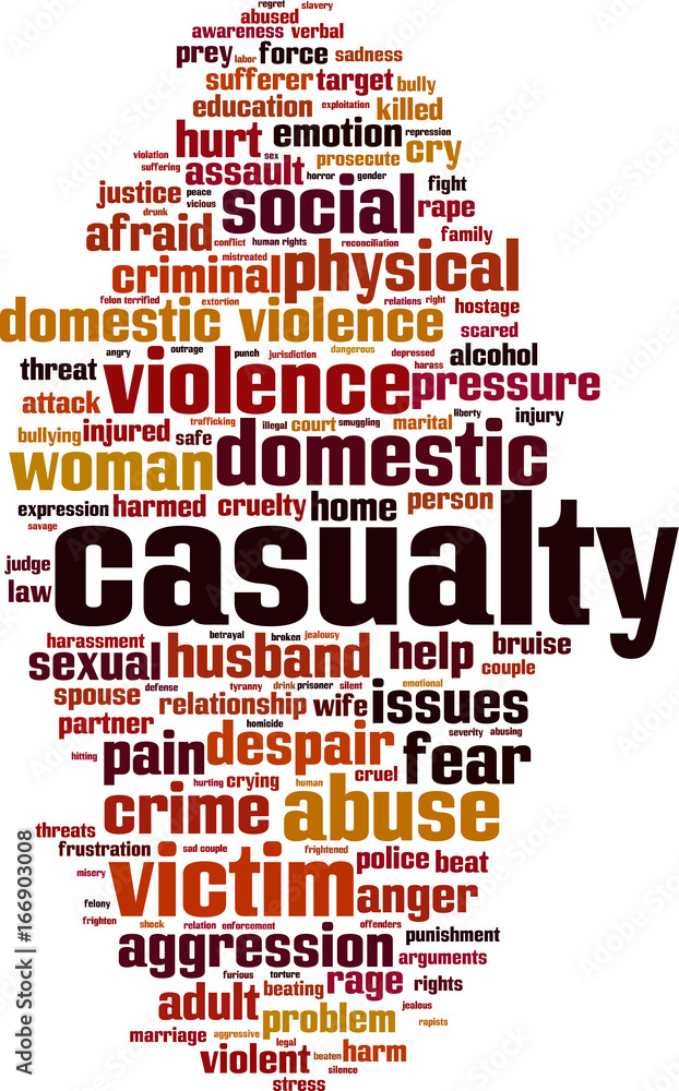 Obraz premium Casualty word cloud
