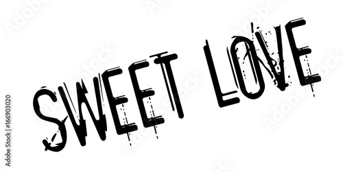 Sweet Love rubber stamp. Grunge design with dust scratches. Effects can be easily removed for a clean, crisp look. Color is easily changed.
