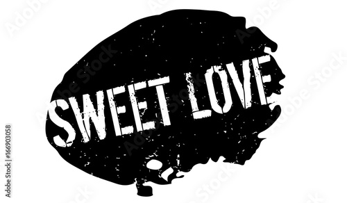 Sweet Love rubber stamp. Grunge design with dust scratches. Effects can be easily removed for a clean, crisp look. Color is easily changed.