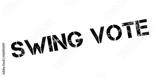 Swing Vote rubber stamp. Grunge design with dust scratches. Effects can be easily removed for a clean, crisp look. Color is easily changed.