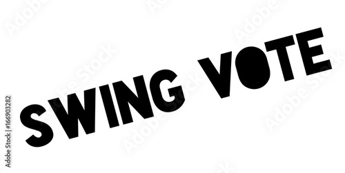 Swing Vote rubber stamp. Grunge design with dust scratches. Effects can be easily removed for a clean, crisp look. Color is easily changed.