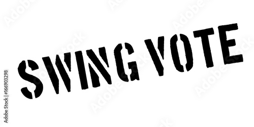 Swing Vote rubber stamp. Grunge design with dust scratches. Effects can be easily removed for a clean, crisp look. Color is easily changed.