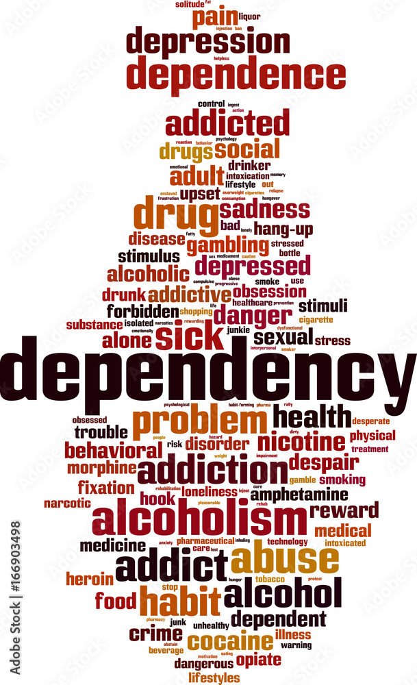 Obraz premium Dependency word cloud