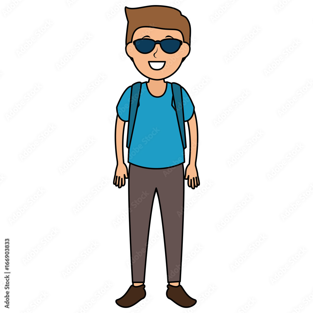 tourist man avatar character