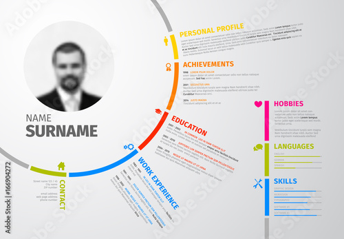 Original circular resume template